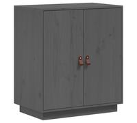 Vidaxl Buffet Gris 65,5x40x75 Cm Bois Massif De Pin Multicolore