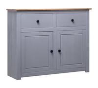 vidaXL Buffet Gris 93x40x80 cm Pin solide Assortiment Panama 282698