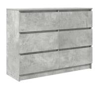 vidaXL Buffet Gris béton 100x35x76 cm Bois d'ingénierie