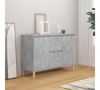 vidaXL Buffet gris béton 101x35x70 cm bois d'ingénierie