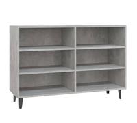Buffet, Armoire avec 6 Etagères, Meuble de Rangement, Organisateur de Salle de Séjour Salon, Industriel, Gris Béton Bois d'Ingénierie