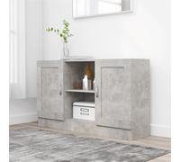 vidaXL Buffet Gris béton 120x30,5x70 cm Aggloméré