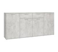 vidaXL Buffet Gris béton 160x36x75 cm Aggloméré
