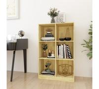 Vidaxl Buffet Gris Béton 30x30x70 Cm Bois D'ingénierie Marron