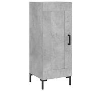 vidaXL Buffet Gris béton 34,5x34x90 cm Bois d'ingénierie