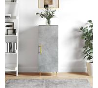 Vidaxl Buffet Gris Béton 34,5x34x90 Cm Bois D'ingénierie Gris
