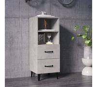 Vidaxl Buffet Gris Béton 34,5x34x90 Cm Bois D'ingénierie Multicolore