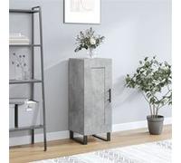 vidaXL Buffet armoire latérale 3 compartiments avec porte et pieds – Gris béton 34,5×34×90 cm