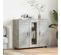 Vidaxl Buffet Gris Béton 55.5 X 29 X 100 Cm Bois D'ingénierie
