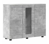 vidaXL Buffet Gris béton 55.5 x 29 x 100 cm Bois d'ingénierie, Organisateurs stylés, Meuble Moderne pour Salon, Solutions de Rangement, armoires contemporaines, idées Design minimalistes