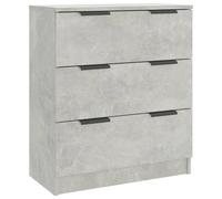 Vidaxl Buffet Gris Béton 60x30x70 Cm Bois D'ingénierie Marron