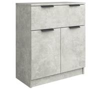 Vidaxl Buffet Gris Béton 60x30x70 Cm Bois D'ingénierie Marron