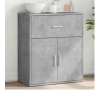 vidaXL Buffet gris béton 60x31x70 cm bois d'ingénierie, armoire de rangement, meuble d'entrée, meuble d'appoint, meuble de 840467
