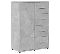 vidaXL Buffet Gris béton 60x31x84 cm Bois d'ingénierie, Armoire de Rangement, Meuble d'entrée, Meuble d'appoint, Meuble de Rangement de Cuisine