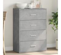 Vidaxl Buffet Gris Béton 60x31x84 Cm Bois D'ingénierie Marron