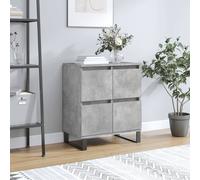 Vidaxl Buffet Gris Béton 60x35x70 Cm Bois D'ingénierie Gris