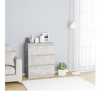 vidaXL Buffet Gris béton 60x35x76 cm Bois d'ingénierie
