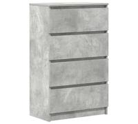vidaXL Buffet 4 tiroirs Gris Béton 60x35x98,5 cm Bois d'Ingénierie