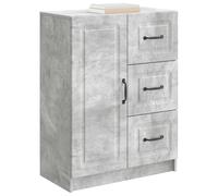 vidaXL Buffet Gris béton 66 x 34,5 x 87 cm Bois d'ingénierie, Buffet élégant, Design rectangulaire, Rangement Moderne, Un Grand Espace pour Tout Organiser à la Maison