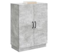 vidaXL Buffet Gris béton 66 x 34,5 x 87 cm Bois d'ingénierie, Grand Espace de Rangement, Buffet stylé Moderne, Meuble de Salle à Manger pour chez toi, élégant