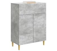 vidaXL Buffet Gris béton 66 x 34,5 x 90 cm Bois d'ingénierie, Buffet élégant, Meuble de Rangement Vintage, Cabinet rectangulaire, Solution pour chez soi