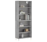 Vidaxl Buffet Gris Béton 69,5x32,5x180 Cm Bois D'ingénierie Gris