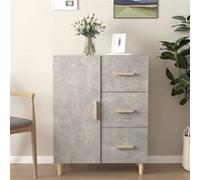 Buffet Gris Béton 69,5x34x90 cm Bois d'Ingénierie Armoire de Rangement vidaXL