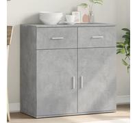 Vidaxl Buffet Gris Béton 79x38x80 Cm Bois D'ingénierie Marron