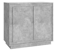 vidaXL Buffet armoire latérale 4 compartiments avec portes – Gris béton, bois d'ingénierie