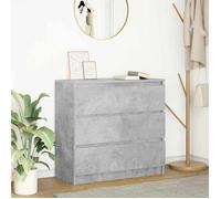 vidaXL Buffet Gris béton – Bois d'ingénierie 80x35x76 cm – Meuble de rangement