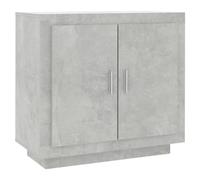 Vidaxl Buffet Gris Béton 80x40x75 Cm Bois D'ingénierie Marron