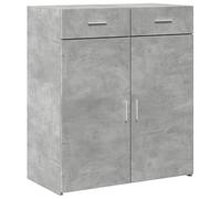 vidaXL Buffet Gris béton 80x42,5x93 cm Bois d'ingénierie, Armoire, Armoire latérale, Armoire de Rangement, Armoire, Placard, Buffet Haut