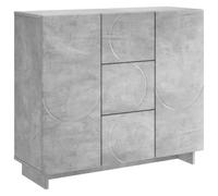vidaXL Buffet Gris béton 85,5 x 31 x 75 cm Bois d'ingénierie