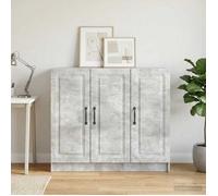 vidaXL Buffet Gris béton 89 x 34,5 x 77 cm Bois d'ingénierie 895798