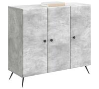 vidaXL Buffet Gris béton 89 x 34,5 x 80 cm Bois d'ingénierie, Buffet, vaisselier Moderne, Grand Espace de Rangement, Meuble de Salle à Manger Pratique, Meubles contemporains, unité d'organisation