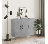 vidaXL Buffet gris béton 90x34x80 cm bois d'ingénierie 828104