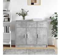 vidaXL Buffet gris béton 91x28x75 cm bois d'ingénierie 823012