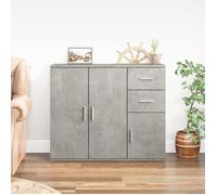 vidaXL Buffet Gris béton 91x29,5x75 cm Bois d'ingénierie 823273
