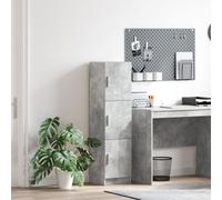 vidaXL Buffet gris Béton gris Panneau de particules Grand Buffet
