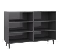 Vidaxl Buffet Gris Brillant 103,5x35x70 Cm Aggloméré Gris