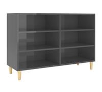 vidaXL Buffet Gris Brillant 103,5x35x70 cm Bois d'ingénierie