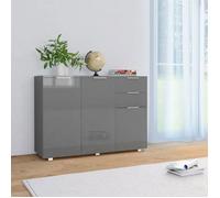vidaXL Buffet Gris brillant 107x35x80,5 cm 283720
