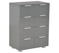 Vidaxl Buffet Gris Brillant 60x35x80 Cm Aggloméré Gris