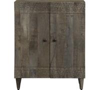 vidaXL Buffet gris clair 60x33,5x75 cm bois massif mangue
