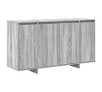 Buffet Bas - vidaXL - Gris Sonoma - 4 Portes - 2 Étagères - Bois d'Ingénierie