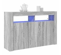 vidaXL Buffet Gris Sonoma 116 x 30 x 75 cm Bois d'ingénierie | Garde tes affaires en ordre avec plein de rangements, Des bandes flexibles pour créer une super ambiance,