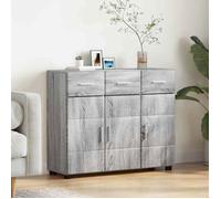 vidaXL Buffet Gris Sonoma – Bois d'ingénierie 88,5×30,5×73 cm, Rangement pratique