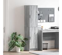 Vidaxl Buffet Gris Sonoma Mdf Moyen Buffet Rectangulaire Moderne Gris