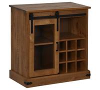 vidaXL Buffet Halden avec Porte coulissante 80x40x80 cm Bois Massif, Armoire de Rangement, Armoire de Rangement de Cuisine, Armoire de Rangement de Salon