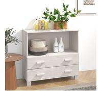 vidaXL Buffet HAMAR Blanc 85x35x80 cm Bois massif de pin